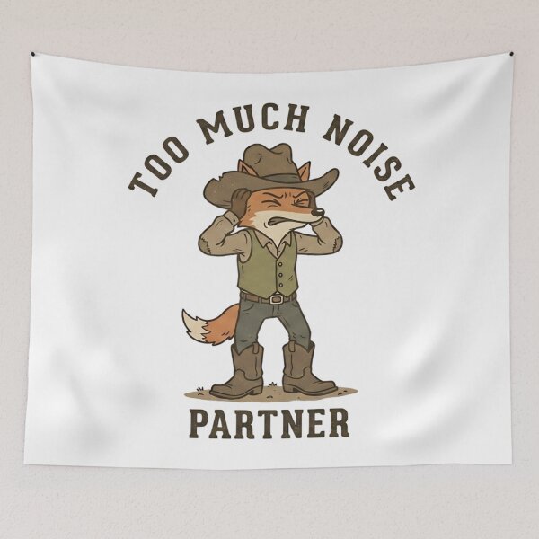 Item preview, Funny Cowboy Too Much Noise Partner T-Shirt – Retro Overstimulated Meme designed and sold by DIRTYSKETCHH.