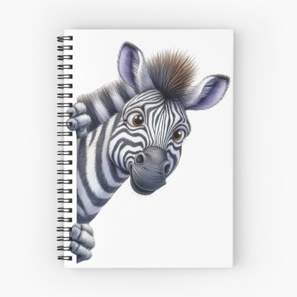 Item preview, Cute Baby Zebra Peeking Out 3D Cartoon Animal Safari Illustration designed and sold by LunaPixelStudio.