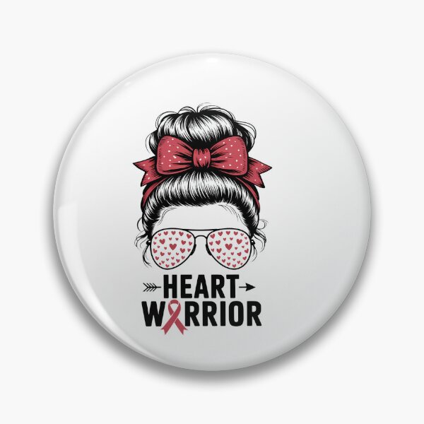 Item preview, Heart Warrior Messy Bun Go Red - Heart Disease Awareness designed and sold by TrinaEspinoza.