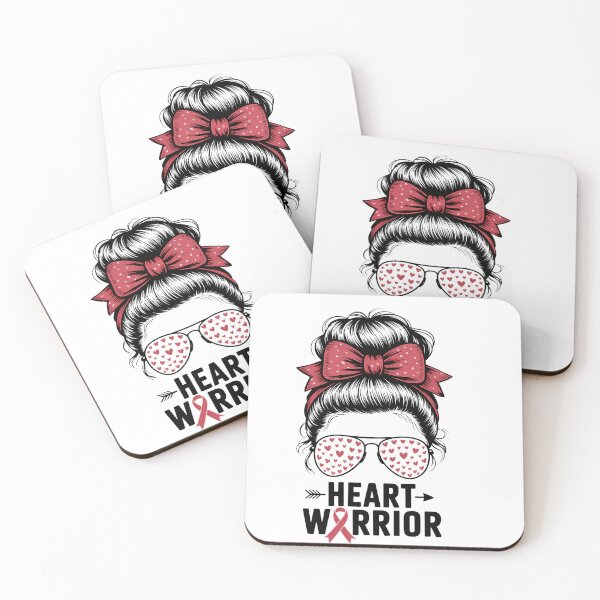 Item preview, Heart Warrior Messy Bun Go Red - Heart Disease Awareness designed and sold by TrinaEspinoza.