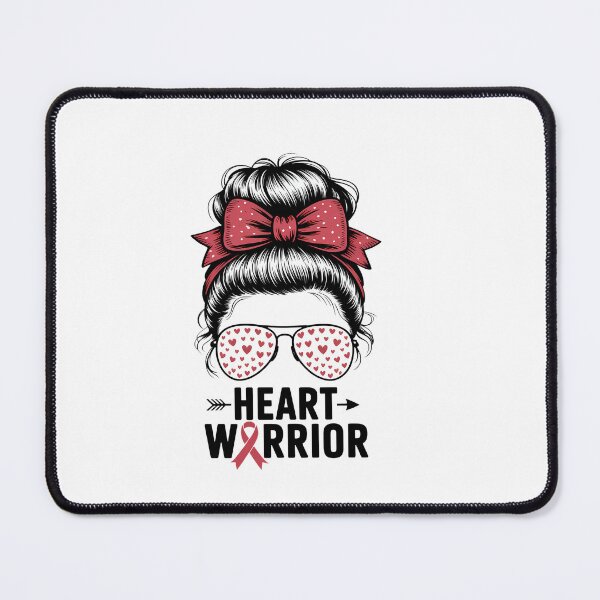 Item preview, Heart Warrior Messy Bun Go Red - Heart Disease Awareness designed and sold by TrinaEspinoza.