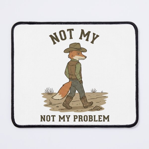 Item preview, Funny Cowboy Not My Problem T-Shirt – Retro Western Sarcastic Humor designed and sold by DIRTYSKETCHH.