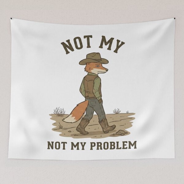 Item preview, Funny Cowboy Not My Problem T-Shirt – Retro Western Sarcastic Humor designed and sold by DIRTYSKETCHH.