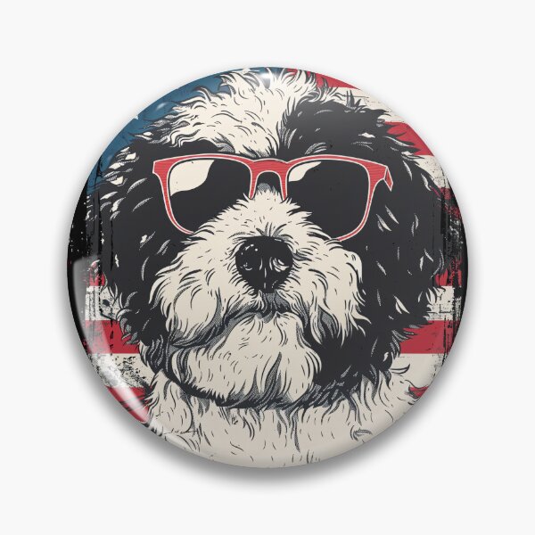 Item preview, Funny Sheepadoodle 4th July USA Flag America Mom Dad Kids designed and sold by rafaeltto.