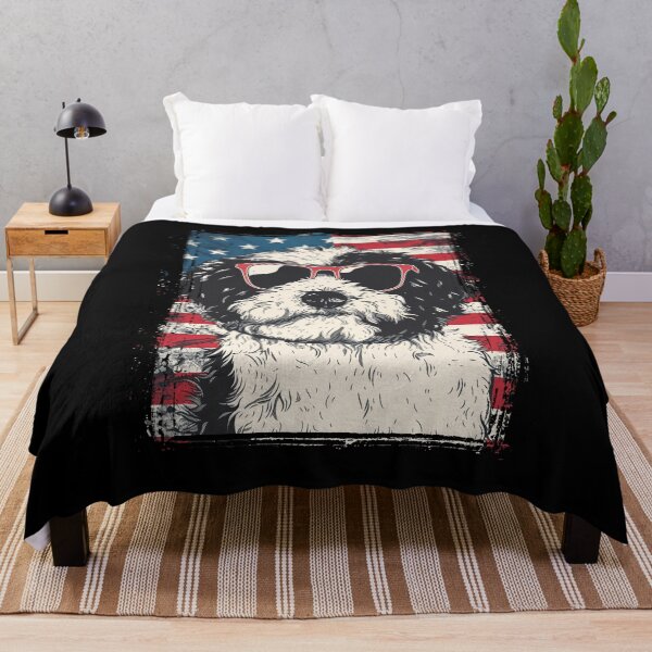 Item preview, Funny Sheepadoodle 4th July USA Flag America Mom Dad Kids designed and sold by rafaeltto.