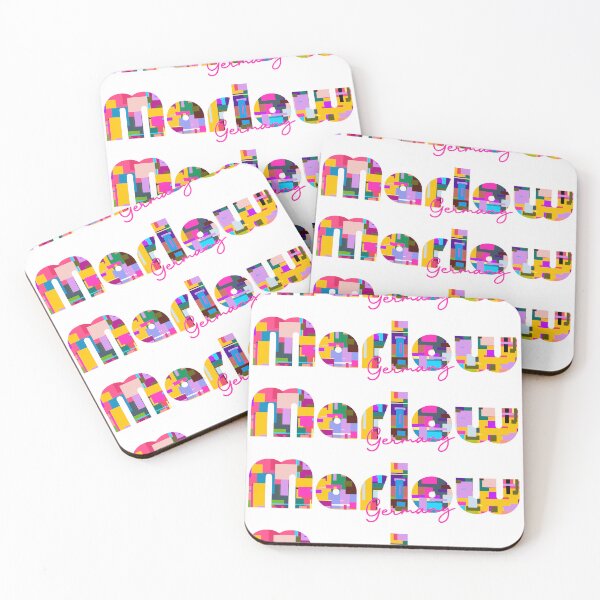 Item preview, Marlow, Germany, Vibrant Abstract City Typography Art designed and sold by Wanderful-roads.