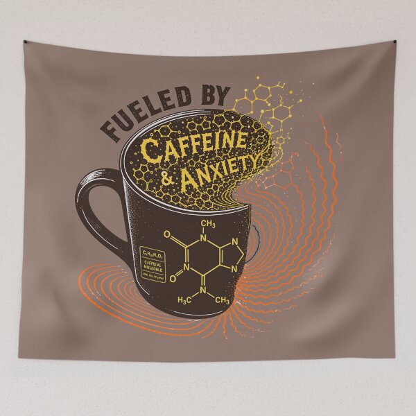 Item preview, Fueled By Caffeine And Anxiety designed and sold by xmoudx.