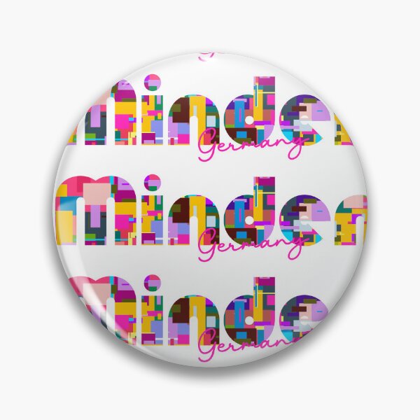 Item preview, Minden, Germany, Vibrant Abstract City Typography Art designed and sold by Wanderful-roads.