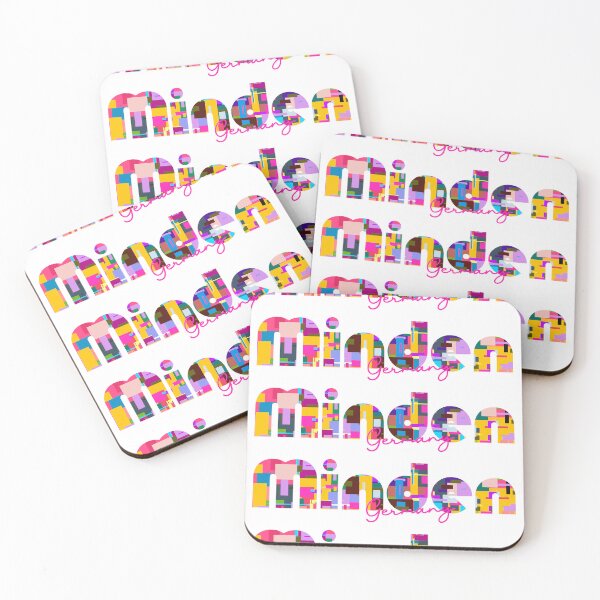 Item preview, Minden, Germany, Vibrant Abstract City Typography Art designed and sold by Wanderful-roads.