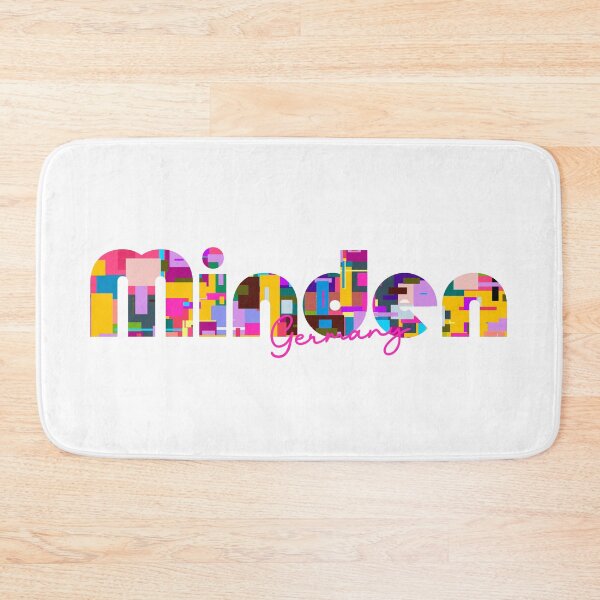 Item preview, Minden, Germany, Vibrant Abstract City Typography Art designed and sold by Wanderful-roads.