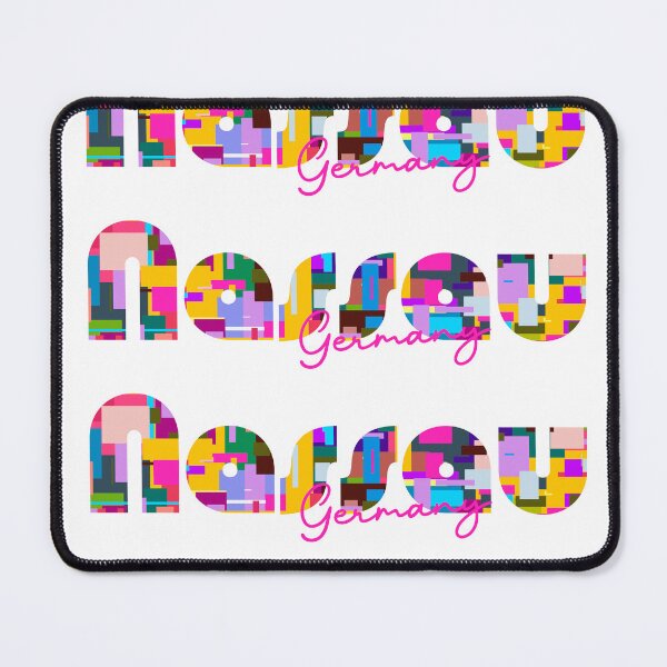 Item preview, Nassau, Germany, Vibrant Abstract City Typography Art designed and sold by Wanderful-roads.