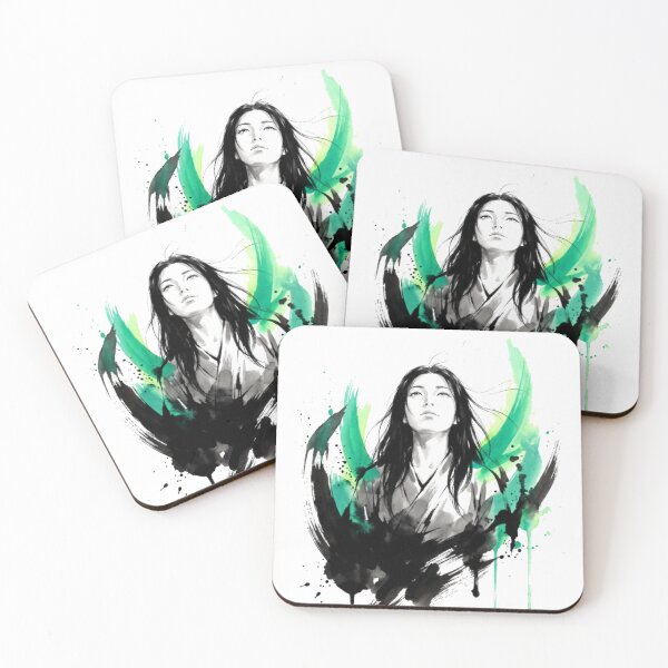 Item preview, Rebirth — Japanese Sumi Ink Woman Portrait Art designed and sold by InkMindStudio.