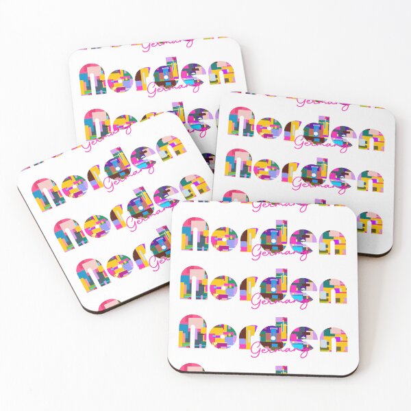 Item preview, Norden, Germany, Vibrant Abstract City Typography Art designed and sold by Wanderful-roads.