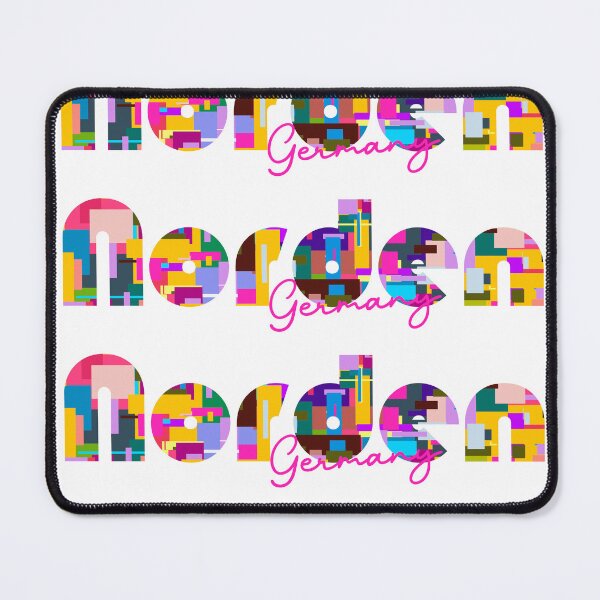 Item preview, Norden, Germany, Vibrant Abstract City Typography Art designed and sold by Wanderful-roads.
