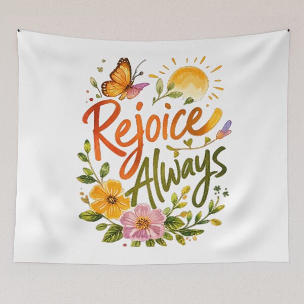 Item preview, Rejoice Always – Christian Faith Design designed and sold by lindalifepeace.