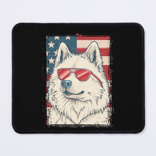Item preview, Funny Samoyed 4th July USA Flag America Mom Dad Kids designed and sold by rafaeltto.