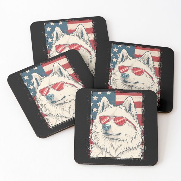Item preview, Funny Samoyed 4th July USA Flag America Mom Dad Kids designed and sold by rafaeltto.