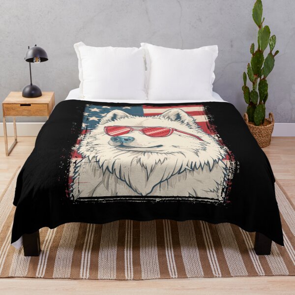 Item preview, Funny Samoyed 4th July USA Flag America Mom Dad Kids designed and sold by rafaeltto.