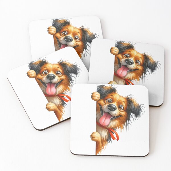 Item preview, Cute Happy Dog Peeking Out 3D Cartoon Puppy Illustration designed and sold by LunaPixelStudio.