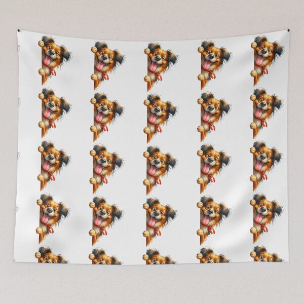 Item preview, Cute Happy Dog Peeking Out 3D Cartoon Puppy Illustration designed and sold by LunaPixelStudio.