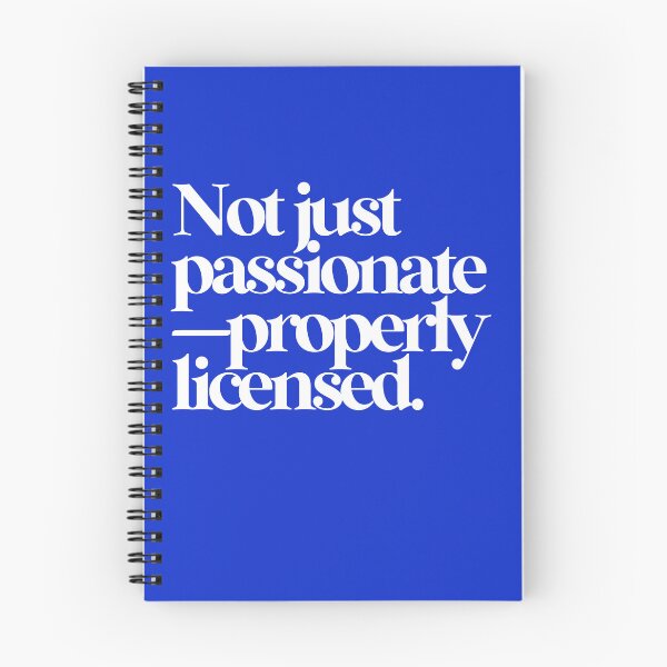 Item preview, NOT JUST PASSIONATE-PROPERLY LICENSED. designed and sold by alegnacreates.