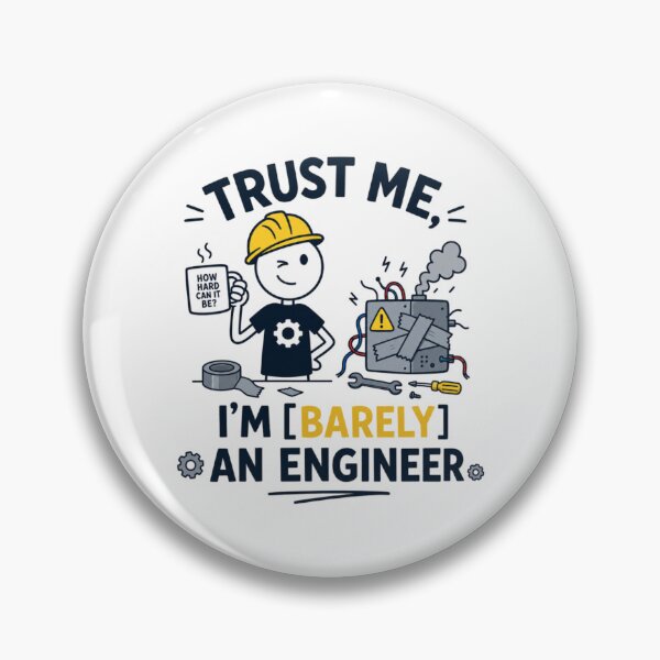 Item preview, Funny Engineer Shirt – “Trust Me I’m (Barely) an Engineer” Sarcastic Engineering Humor Tee designed and sold by wmhtees.
