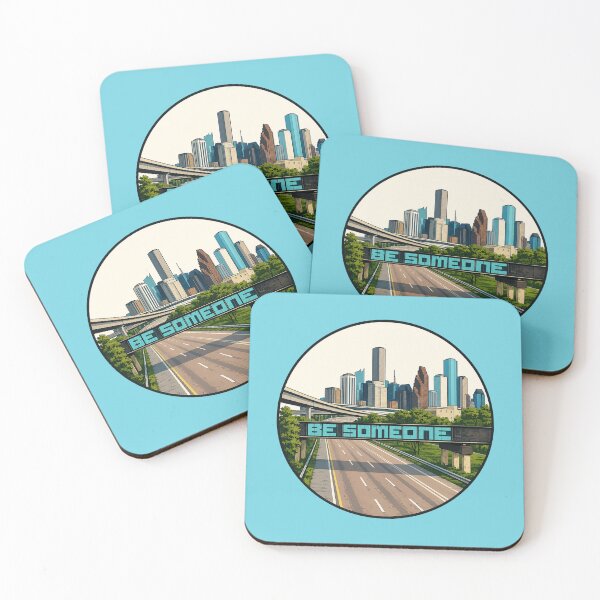Item preview, Houston Be Someone Skyline Retro Highway Graphic | Houston Texas Urban Art designed and sold by SimplyJasper.