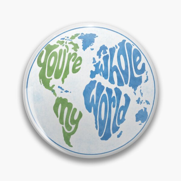 Item preview, You're My Whole World Map Typography Globe designed and sold by Thread-Forge.