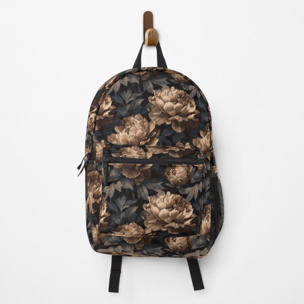 Item preview, Vintage Engraved Sepia Peony Dark Moody Floral designed and sold by Prismatect.