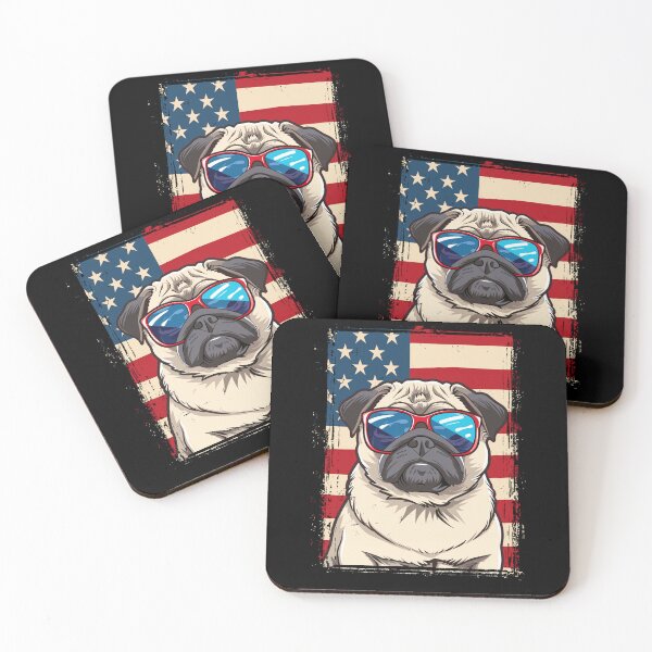 Item preview, Funny Pug 4th July USA Flag America Mom Dad Kids designed and sold by rafaeltto.