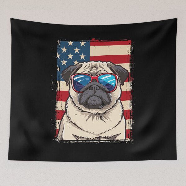 Item preview, Funny Pug 4th July USA Flag America Mom Dad Kids designed and sold by rafaeltto.