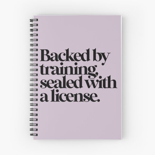 Item preview, BACKED BY TRAINING, SEALED WITH A LICENSE. designed and sold by alegnacreates.