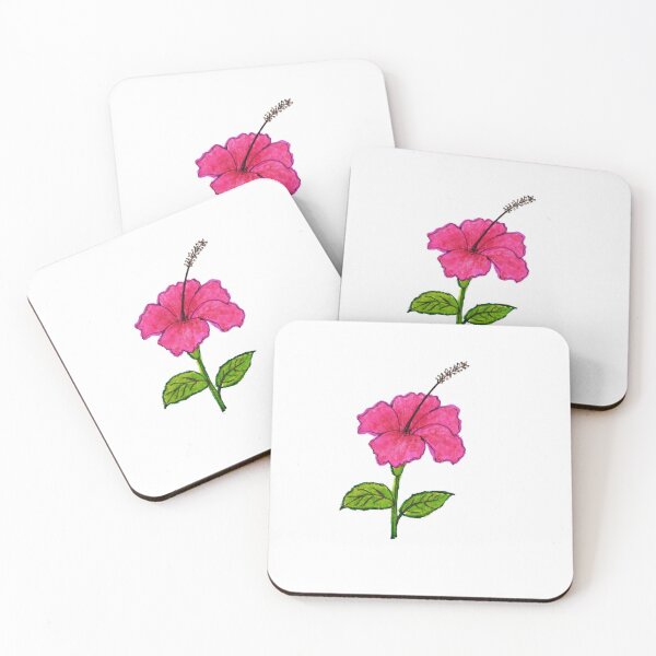 Item preview, Pink Hibiscus Flower Illustration Botanical Art designed and sold by Monishgoud.