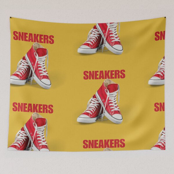 Item preview, Retro Red Sneakers Streetwear Art designed and sold by A touch of creativity.