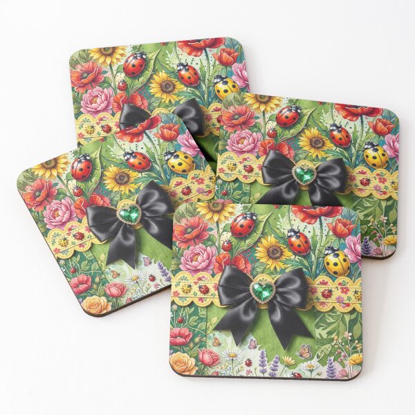 Item preview, Vibrant Garden with Ladybugs designed and sold by purplesensation.