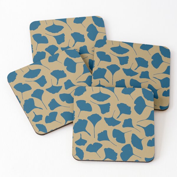 Item preview, Blue and Gold Leaf Motif designed and sold by jehb.creative.