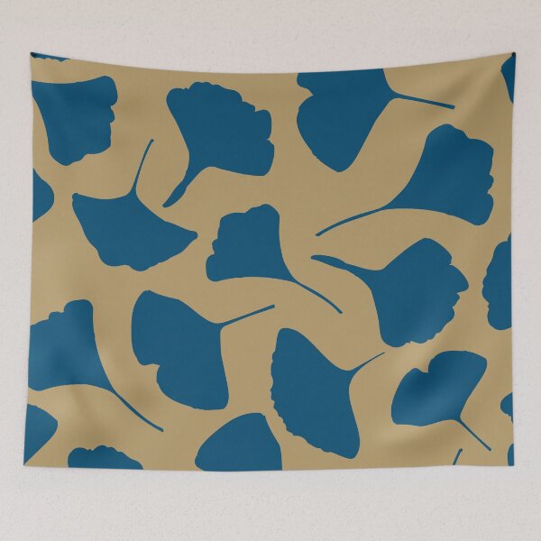 Item preview, Blue and Gold Leaf Motif designed and sold by jehb.creative.