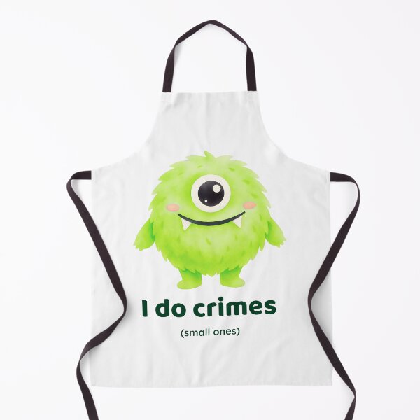 Item preview, Cute Green Monster Sticker | Funny Crime Quote Design designed and sold by Little Bloom Studio.