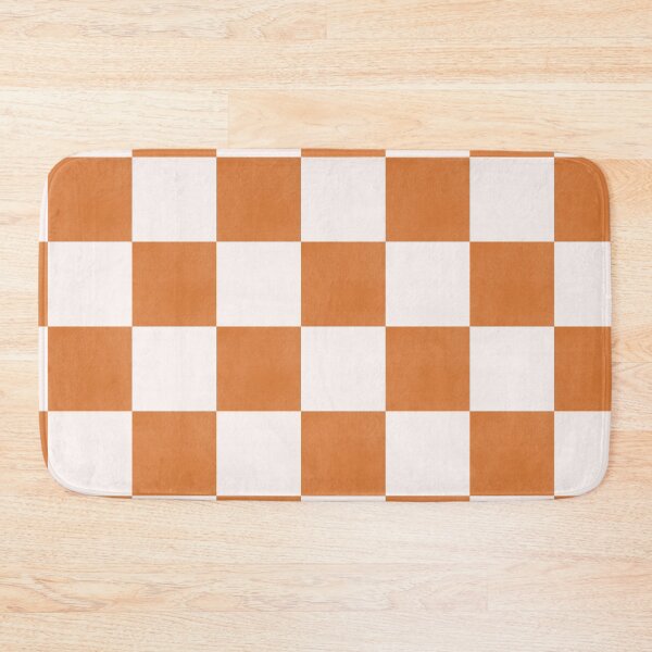 Item preview, Lido Deck Checkerboard - Retro Orange & White  designed and sold by Home Cyn Home.