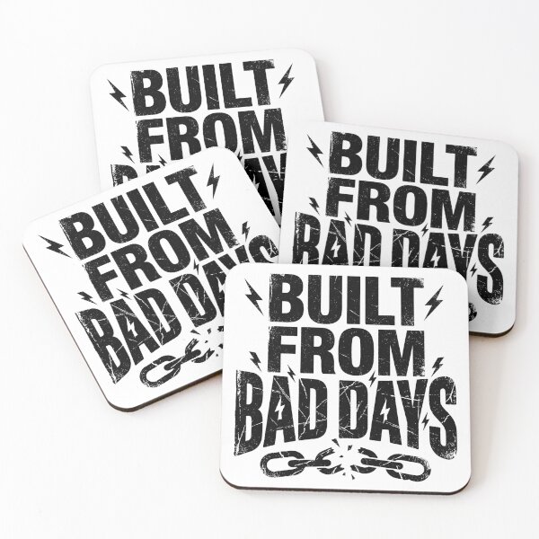 Item preview, Built From Bad Days Gym Motivation Typography Shirt designed and sold by pradeepvisuals.