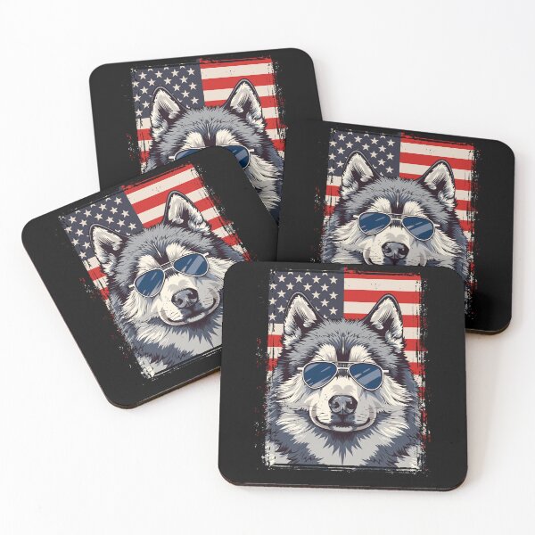 Item preview, Funny Alaskan Malamute 4th July USA Flag America Mom Dad Kids designed and sold by rafaeltto.