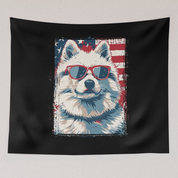 Item preview, Funny American Eskimo 4th July USA Flag America Mom Dad Kids designed and sold by rafaeltto.