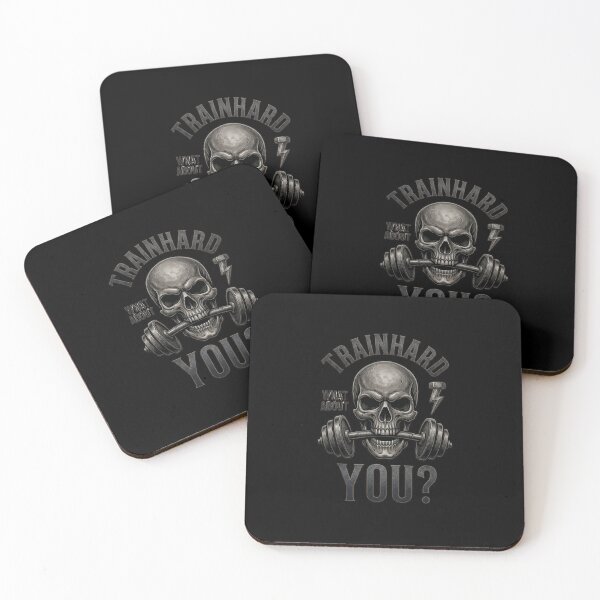 Item preview, TrainHard Skull Barbell Bite – Hardcore Strength Fitness Design designed and sold by TrainHardCo.