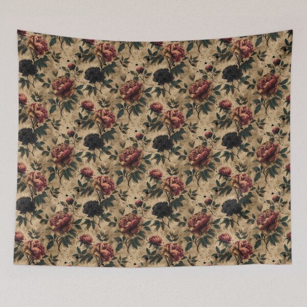 Item preview, Vintage Distressed Peony Botanical Pattern designed and sold by Prismatect.