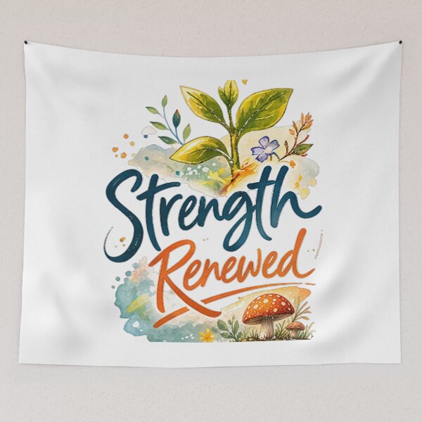 Item preview, Strength Renewed – Inspirational Christian Quote designed and sold by lindalifepeace.