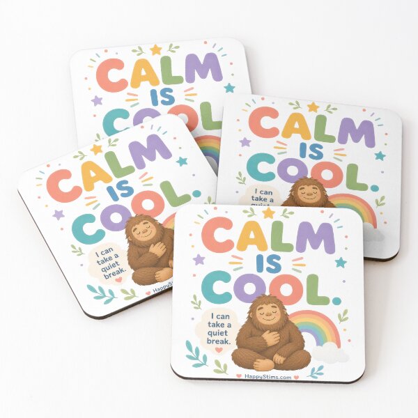 Item preview, Calm Is Cool Bigfoot Quiet Break Neurodiversity Design designed and sold by HappyStimsCo.