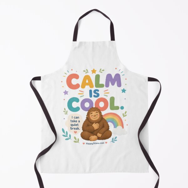 Item preview, Calm Is Cool Bigfoot Quiet Break Neurodiversity Design designed and sold by HappyStimsCo.