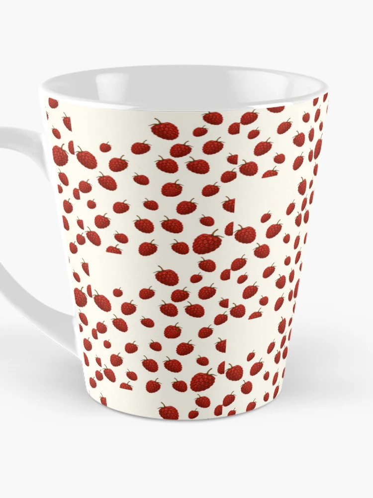 Thumbnail 3 of 4, Coffee Mug, Fresh Red Raspberry Fruit Seamless Pattern designed and sold by Akira Design Store.