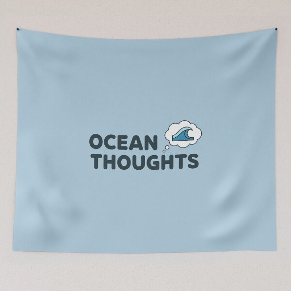 Item preview, Ocean Thoughts – Minimal Coastal Typography Design designed and sold by Sea Gem.