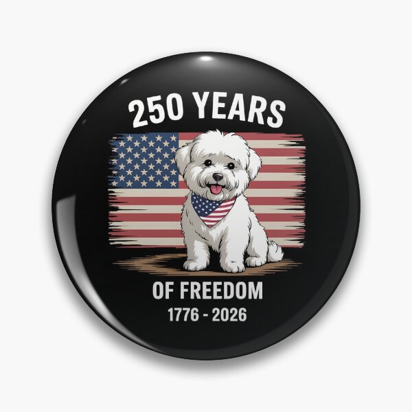 Item preview, 250 Years America Anniversary Bichon Frise 250th Anniversary designed and sold by TyraYoung.